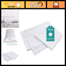100 Cotton Body Pillowcase 800 Thread Count 21x54 Moisture Absorbent Breathable