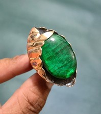 Green Labradorite Ring Wire Wrapped Jewelry Designer Ring For Gift