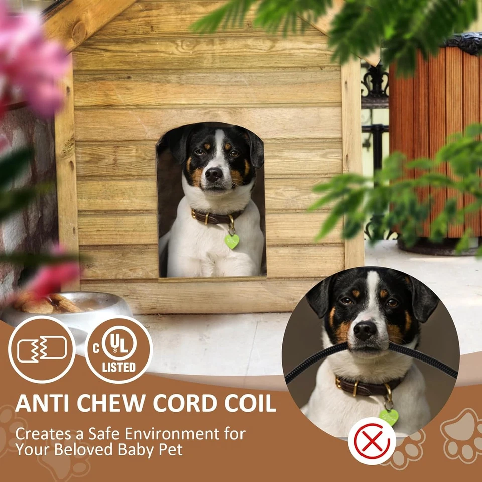 400W Dog House Heater with PTC Rapid Heating (3 Seconds), 32℉-122℉ Temperature R - Image 4 of 4