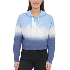 New Calvin Klein Jeans Women's Monogram Logo Tie Dye Block Hoodie Size XL
