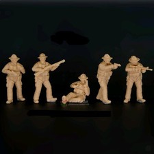 1/64 1/72 1/87 US Texas Ranger injured 5pcs Soldier Model 3d Printed