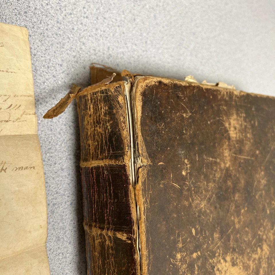 1839 Antique Holy Bible - Old & New Testaments - Myers Family - RESTORE OR ADORE Foto 3 de 4