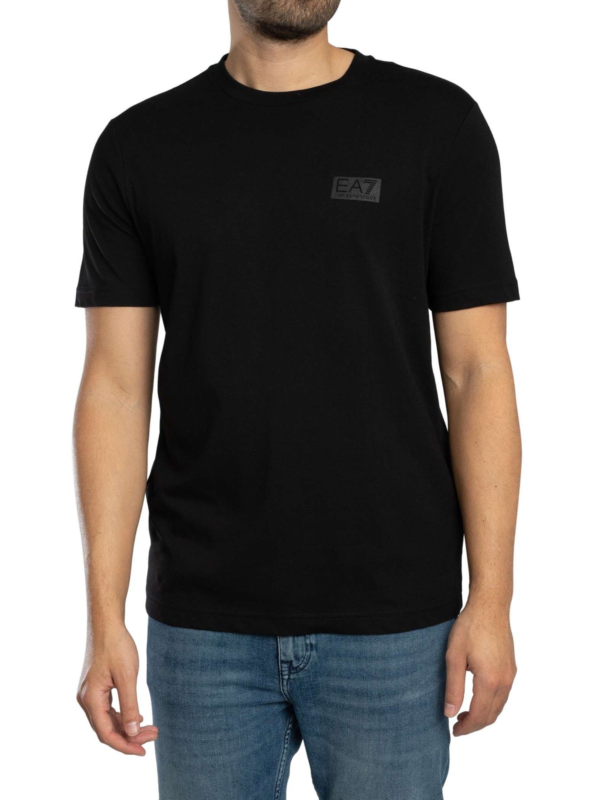 EA7 Back Box Logo T-Shirt, Black Beauty - XXL