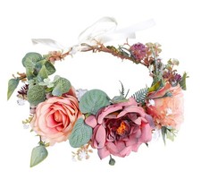 Floral Crown Flower Garland Headband Headpiece Halo Boho Wedding