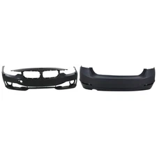 Front Rear Bumper Covers Set For 2012-2015 BMW 320i 328d Sedan
