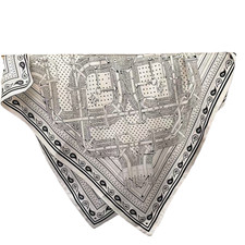 35"x35"B/W Bridles Print Pure Mulberry Twill Silk 14momme Scarf 88x88cm6122