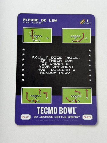 Bo Jackson Battle Arena TECMO BOWL #PL-17 PLEASE BE LOW SSP