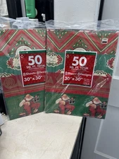 VTG NOS Cleo Christmas Wrapping Paper 100 Sq/Ft Flat Gift Wrap 16 Sheets,Designs