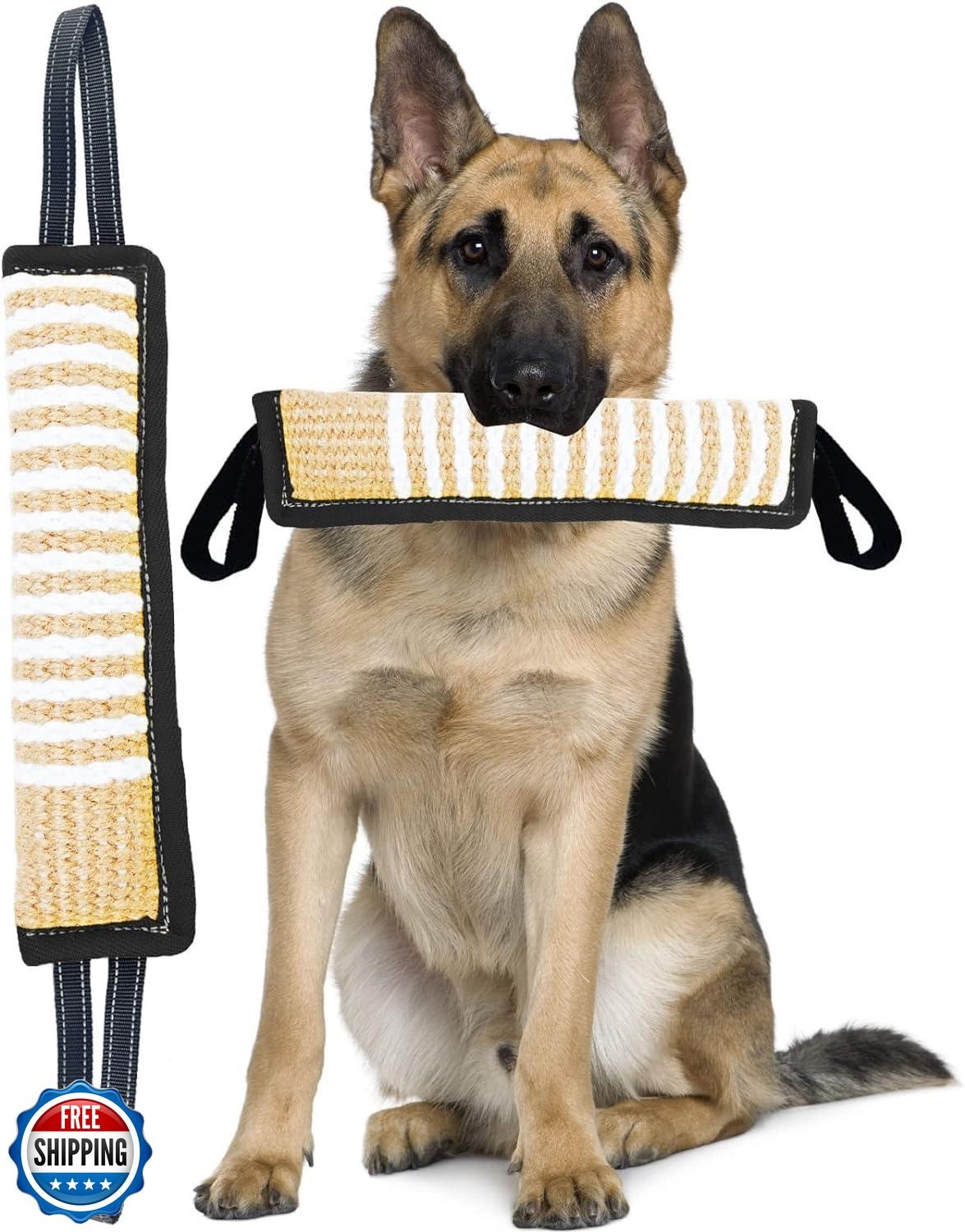 Durable Jute Tug Toy for Dogs - Bite Resistant Training Pillow