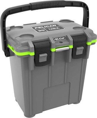 Pelican 20 Quart Elite Cooler Dark Gray/Green