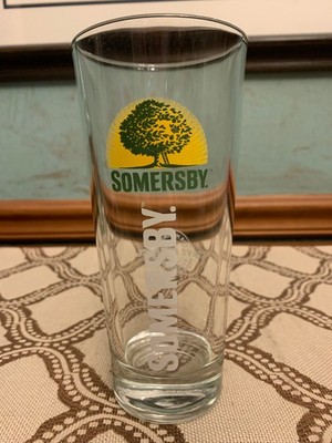 Vintage Denmark Somersby Refreshing Cider Tree Logo Image Tall Glass