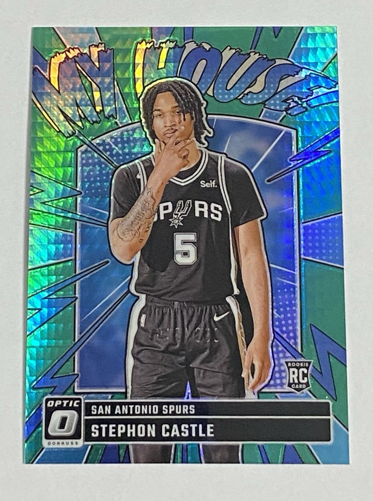 2024-25 Donruss Optic Stephon Castle My House Green Hyper #/249 Rookie RC SSP