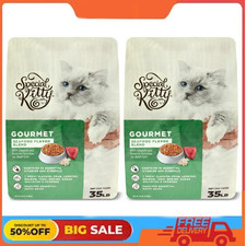 2 pack Special Kitty Gourmet Formula Seafood Blend Flavor Dry Cat Food,35 lb Bag 0.65 per pound