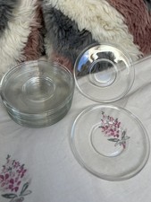 Small Arcoroc France Clear Glass Plates Saucer - Individually Priced