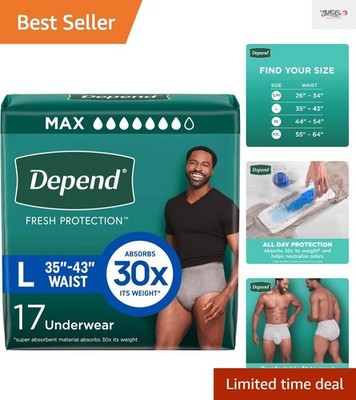 Disposable Large Size Fresh Protection Adult Diapers for Men, Water-Resistant
