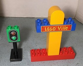 2013 LEGO DUPLO TRAINS ADD-ON SET# 3778-TRAIN STATION 49Pcs FREESTYLE NO BOX