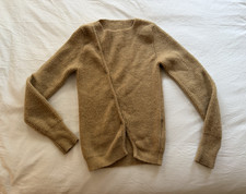 Jacquemus Beige Wool Knit Button-Front V-Neck Long Sleeve Cardigan S