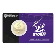 2024 Melbourne Storm $1 NRL Coin in Card ? Royal Australian Mint Uncirculated