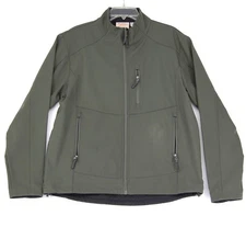 10,000 Ft Above Sea Level Jacket Mens Small Green Softshell Fleece Lined Zip