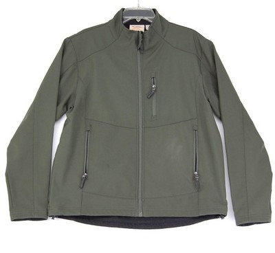 10,000 Ft Above Sea Level Jacket Mens Small Green Softshell Fleece Lined Zip