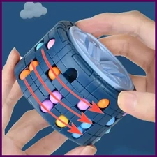 3D Cylinder Cube Toy Magical Bean Gyro Rotate Slide Puzzle Games Relieve Stress