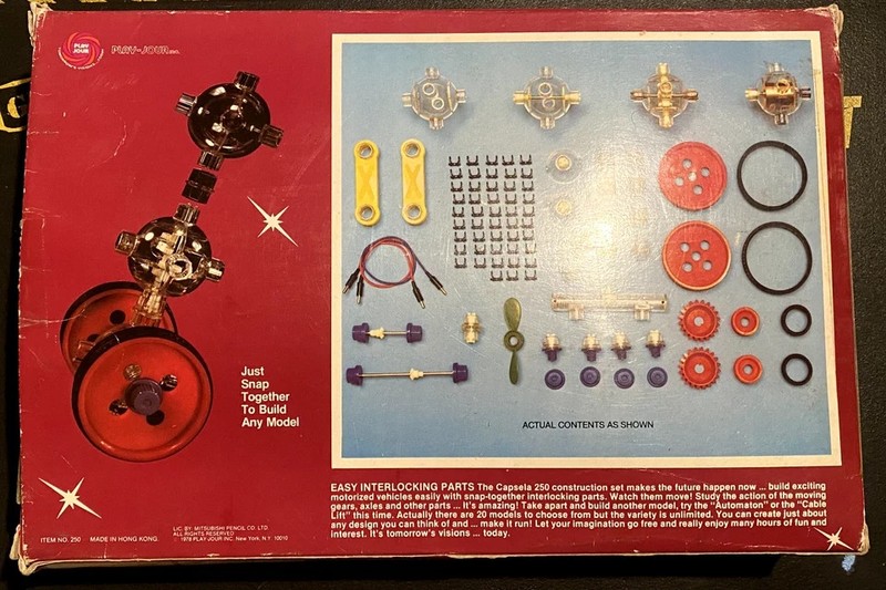 CAPSELA 250 Motorized Play Set Science Bildg Toy No Instructions