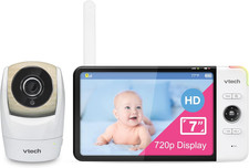 Baby Monitor, No Wifi Secure Transmission 7" 720P HD Screen, 15-Hour Battery,