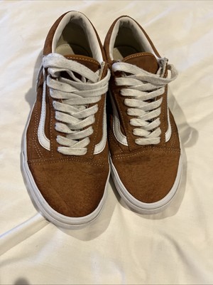 VANS Old Skool Suede/Canvas Burnt Orange Sneakers -7Men 81/2 women 