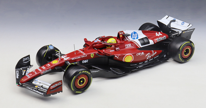 BBURAGO 1:18 Ferrari 2025 F1 SF25 Model Car Charles Leclerc 44