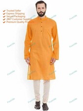 Mens Kurta Indian Traditional Men Kurta Handmade Long Kurta Casual Kurta Plus Si