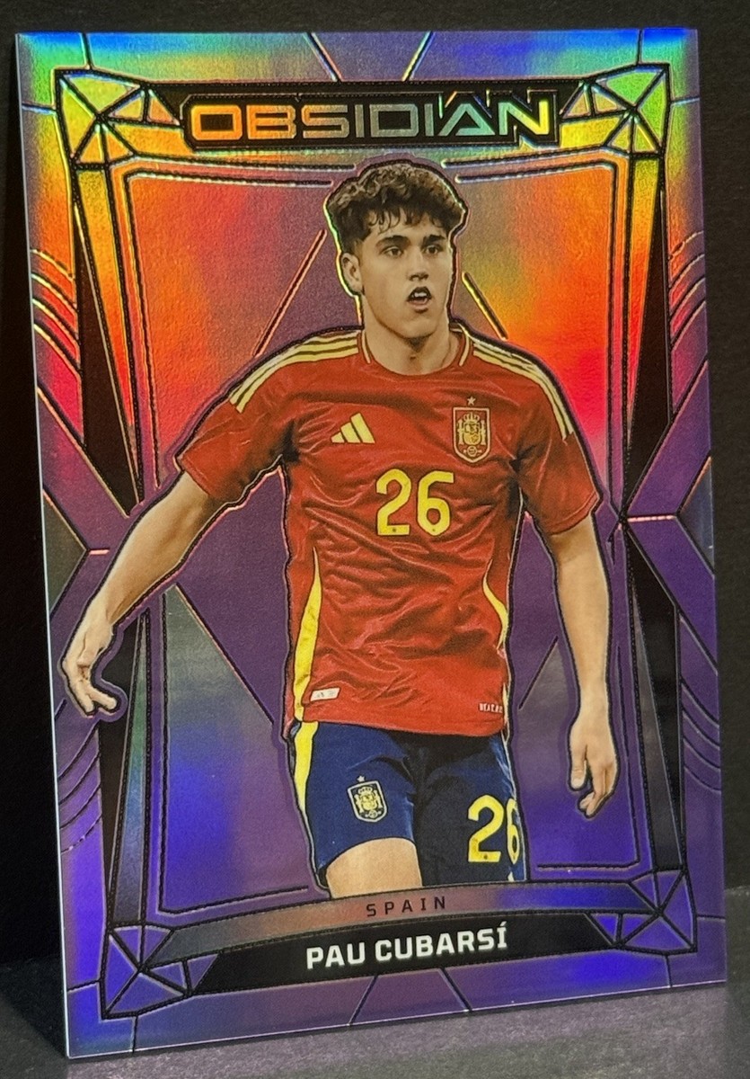Pau Cubarsi出品 2024-25 Panini Obsidian Spain Pau Cubarsi Electric Etch Purple