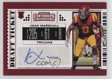 2019 Contenders Draft Picks College Ticket Red Foil Iman Marshall #247 Auto 05l9