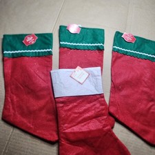 4 Felt Christmas Stockings Thin Craft 17 Work Display