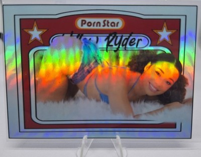 Custom Adult Performer Willow Ryder Rainbow Holofoil Foil Trading Card Pornstar