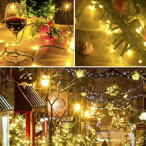 66ft Mini Luci Decorative Natalizie, 200 LED Filo Verde Fata Stringa Stellata... - Foto 4 di 7