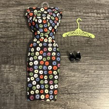 Vintage Barbie Fashion 917 Osłona z nadrukiem jabłka - KOMPLETNY strój z metkami