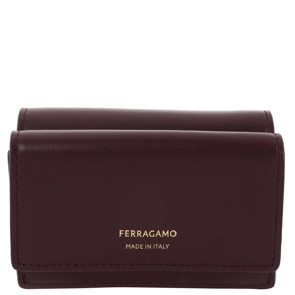 Tarjetero Ferragamo triple de cuero 661337 770116