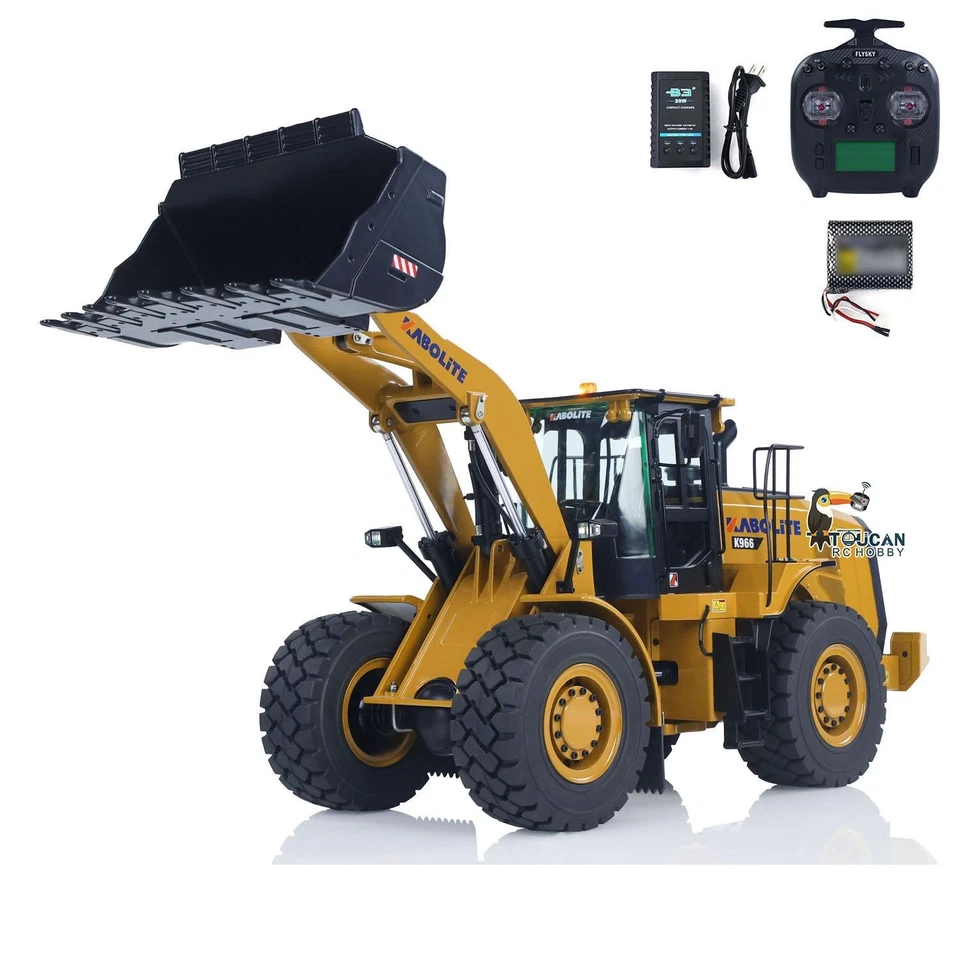 HUINA K966 KABOLITE 2.4G 1:16Hydraulic RC Loader Sound 7500mAh Battery ST8 Radio - image 3 of 4