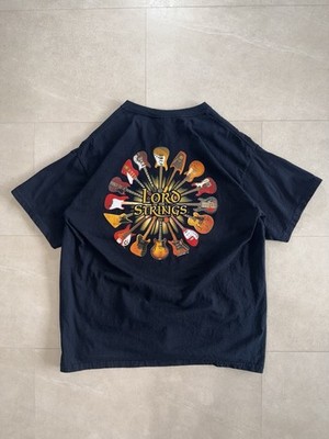 Vintage Guitar T Shirt Lord Of The Rings Parody Size Large 2000 s Y2K Black