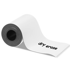 1 Pack Dry Erase Magnetic Label Strips 3" x 25 Feet White, Reusable Dry Erase...