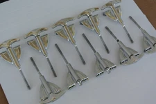 SET OF 10 1980s LUDWIG CLASSIC TENSION RODS & CLAWS for YOUR BASS DRUM! LOT L181