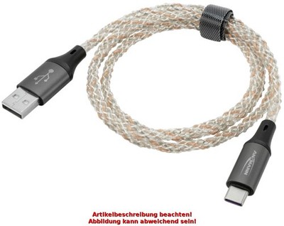 ANSMANN Daten- & Ladekabel mit LEDs, USB-A - USB-C Stecker