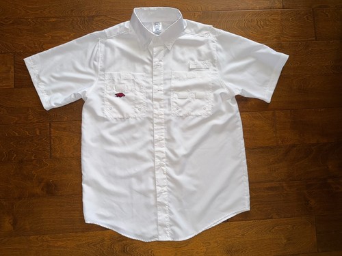 Camicia da pesca Pro Edge Razorback bianca uomo media usata in ottime condizioni - Foto 1 di 6