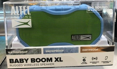Altec Lansing Baby Boom XL Waterproof Bluetooth Wireless Portable Speaker -GREEN
