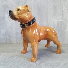 Vtg Staffordshire Bull Terrier Porcelain Ornament Figurine Beswick Coopercraft