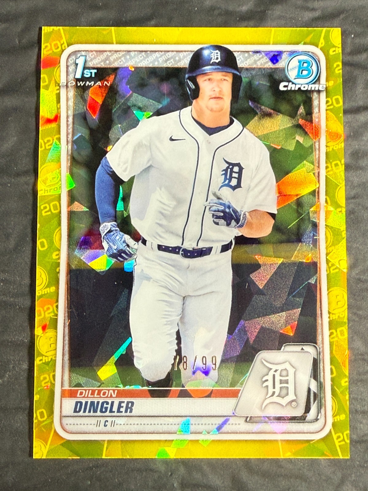2020 Bowman Draft Sapphire 1st Dillon Dingler Yellow /99 Detroit Tigers #BD-144