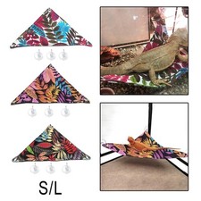 Reptile Hammock Lounger Ladder Mat Swing Hanging Bed for Chameleons Hamster