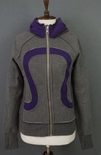 Lululemon Scuba Gray/Purple Colorblock Full Zip Hoodie Women's 12