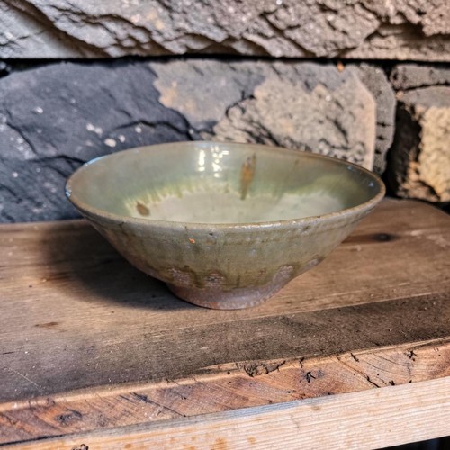 Studio Art Pottery Bowl 3.75" x 9"Serving Decorative Fruit Rustic Farmhouse READ
