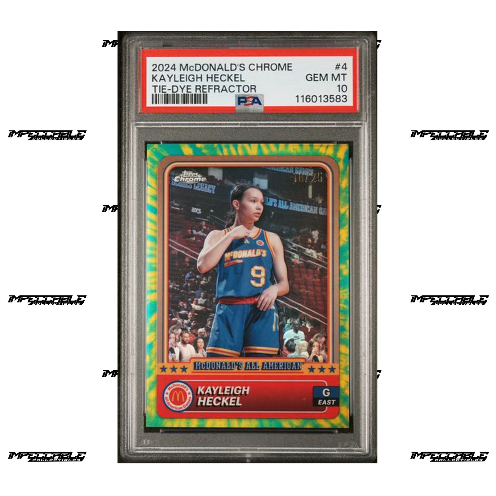 2024 Topps McDonald's A/A - Tie-Dye #4 Kayleigh Heckel Rookie /25 PSA 10 POP 1